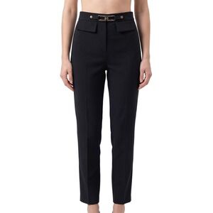 Elisabetta Franchi Women's Tailored Pants – Black – IT‎ 42 - US 4